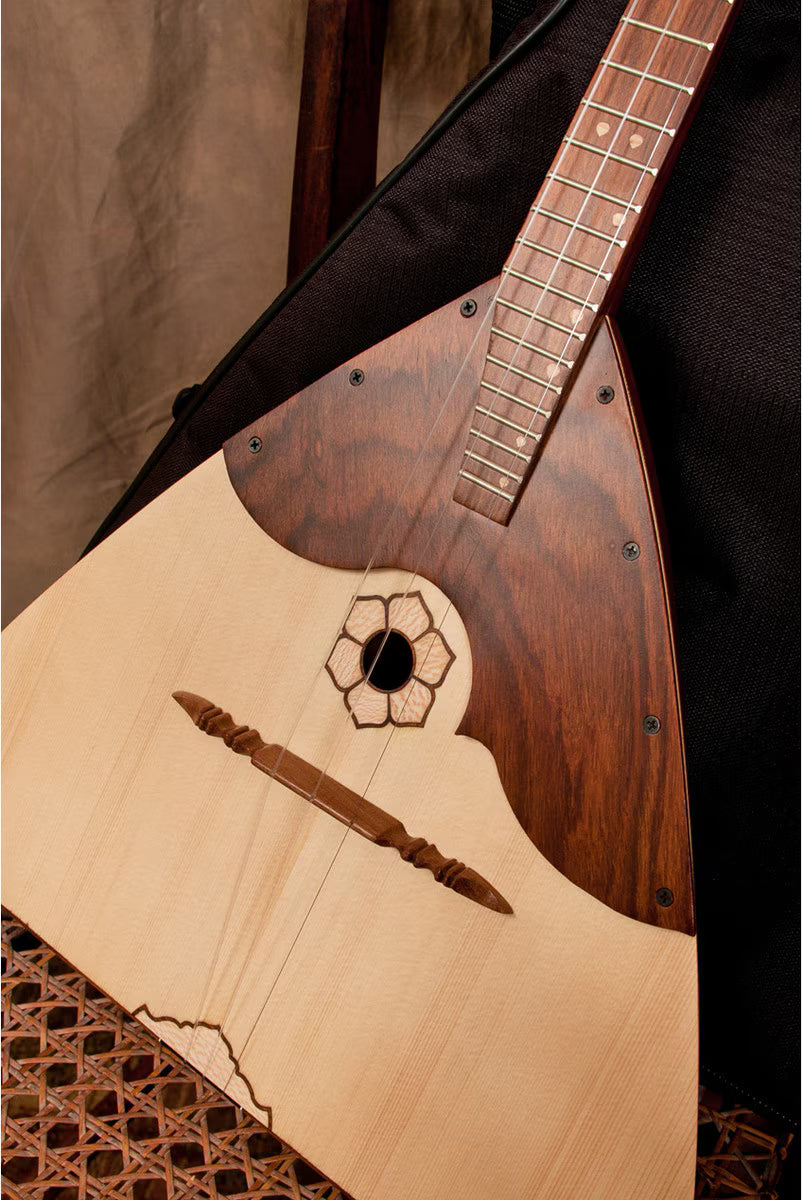 Roosebeck Deluxe Russian Balalaika Prima (Rosewood Body, Deluxe Features) Padded Nylon Gig Bag