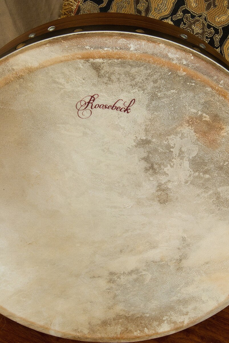 Roosebeck 14" x 3.5" Sheesham Irish Bodhran & Gig Bag (Authentic Goatskin Head, Inside Tunable, Crossbar)
