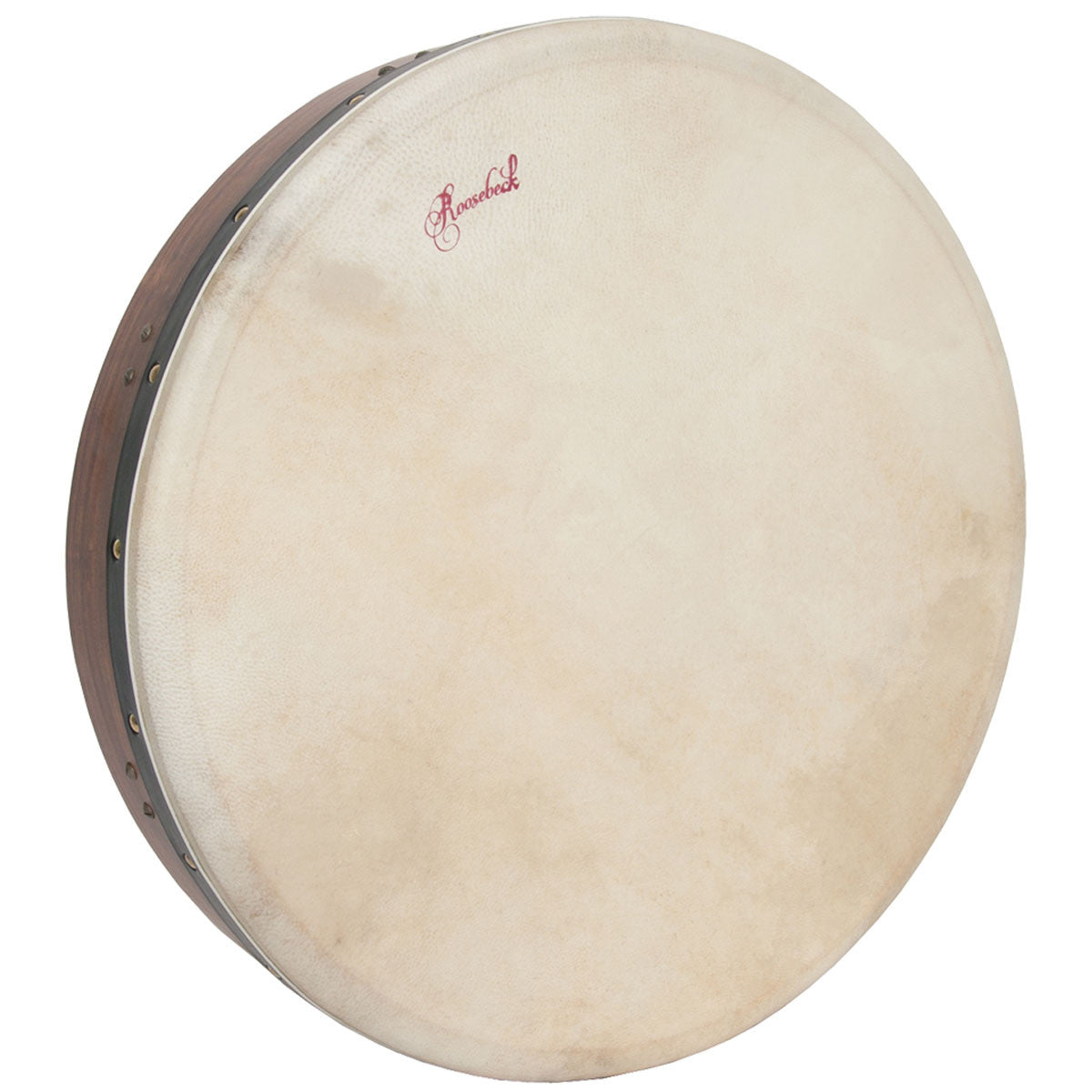 Roosebeck 18" Tunable Bodhran & Gig Bag (Double Layer Goatskin Head, Sheesham, Cross Bar)