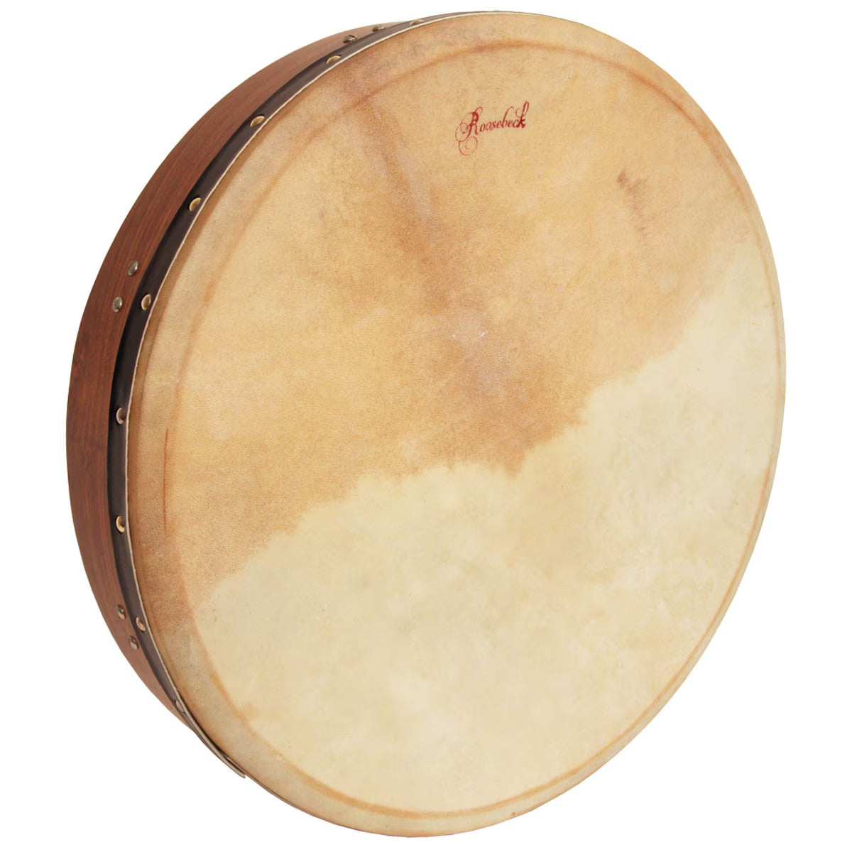 Roosebeck 18" x 3.5" Sheesham Irish Bodhran & Gig Bag (Authentic Goatskin Head, Inside Tunable, Crossbar)