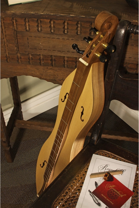 Roosebeck "Emma" Mountain Dulcimer, Walnut, 4 String, F-Scrolls