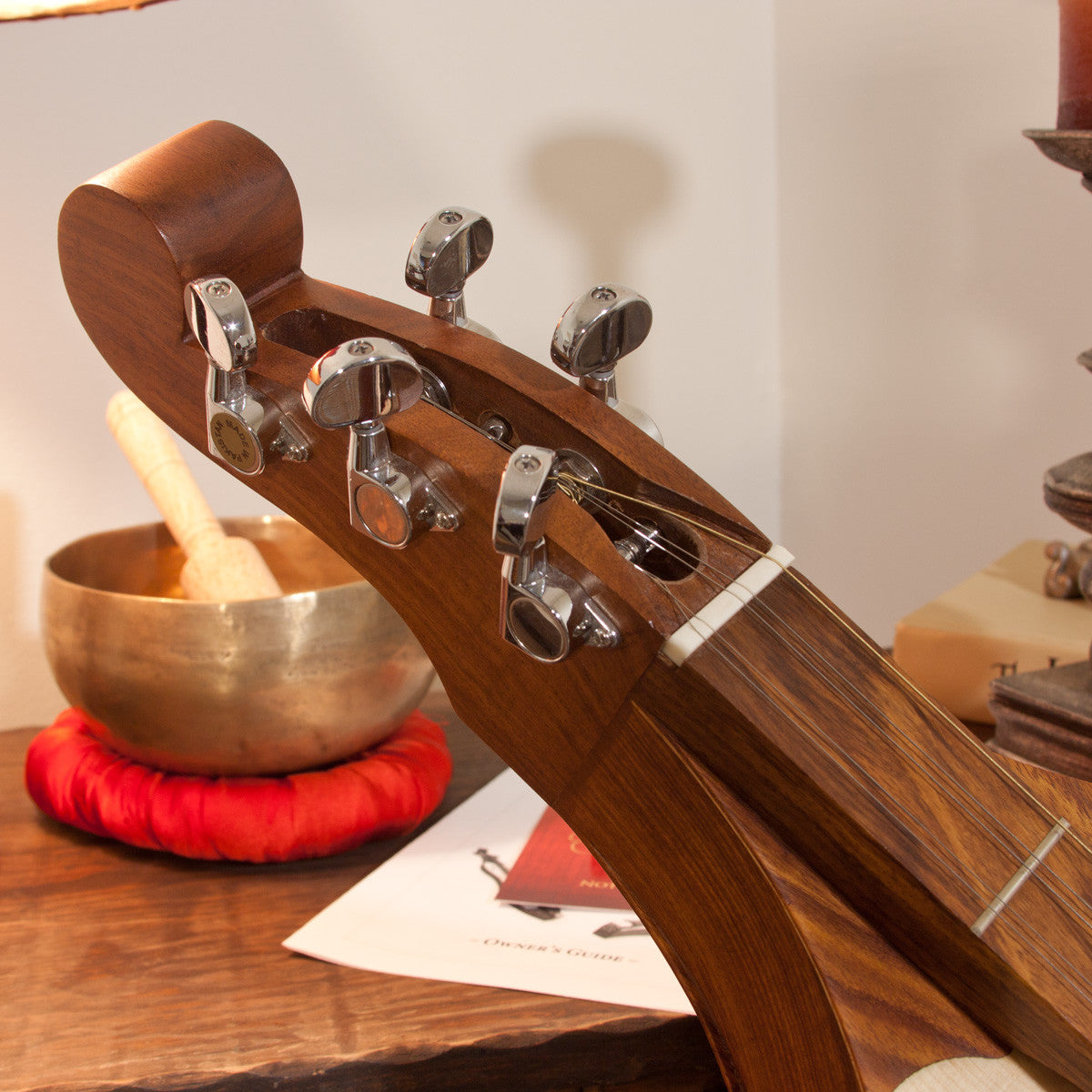 close-up geared tuners, Roosebeck 5 String Appalachian Dulcimer (Vaulted Fret Board)