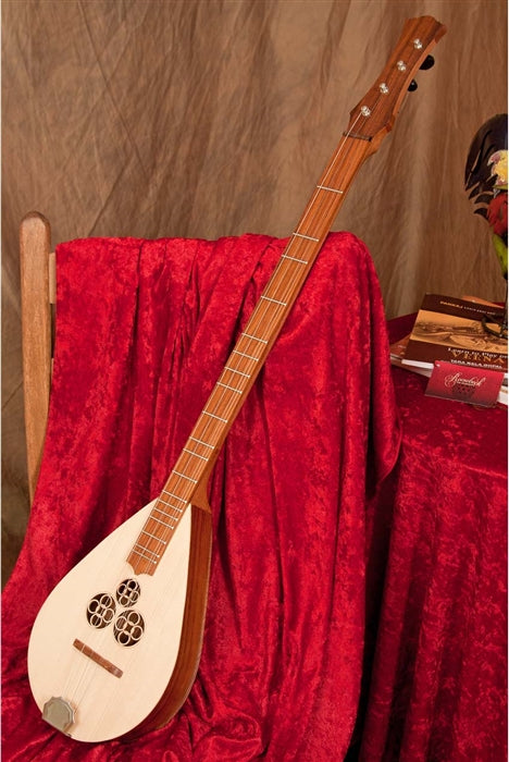 Roosebeck 4 String Wildwood Stick Dulcimer (Solid Sheeshem, Friction Tuners) Extra String Set.