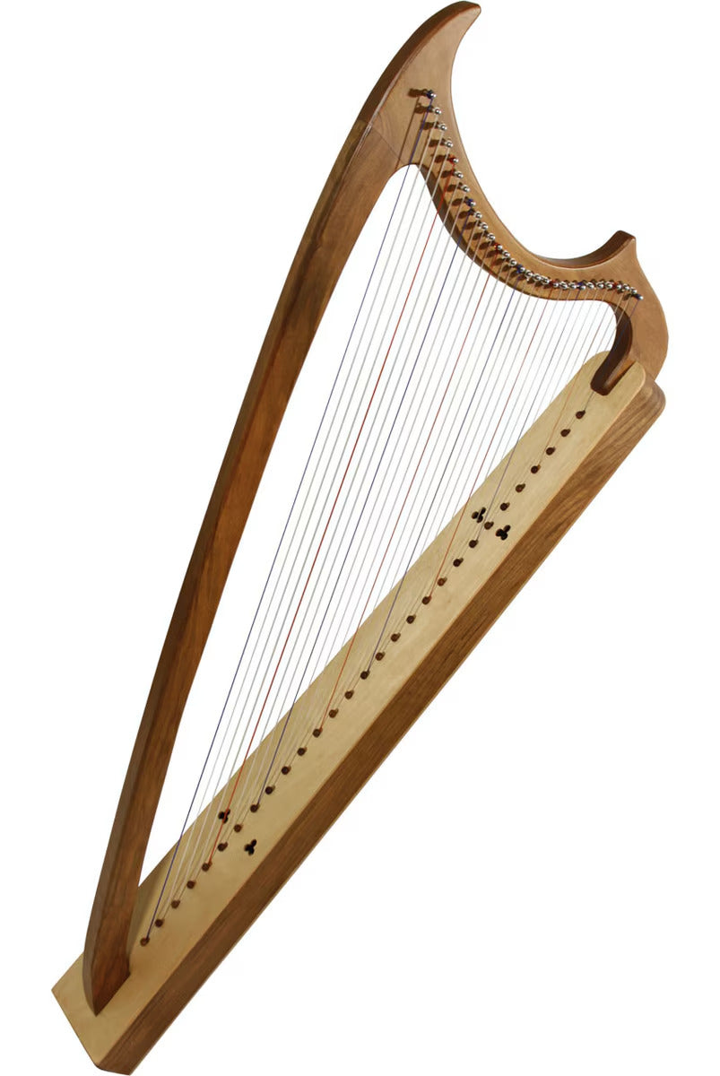 Roosebeck 29 String Gothic Harp & Padded Gig Bag (Walnut, Extra String Set)