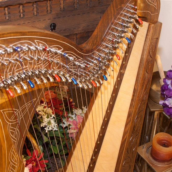 Roosebeck Minstrel Harp, 29 Strings, Walnut, Chelby Levers