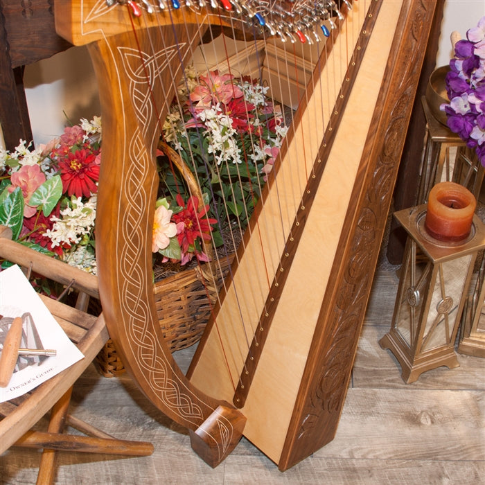 Roosebeck Minstrel Harp, 29 Strings, Walnut, Chelby Levers