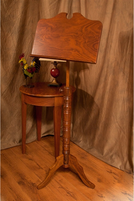 Roosebeck Vintage Boston Wood Music Stand (Solid Sheesham, Single Tray)