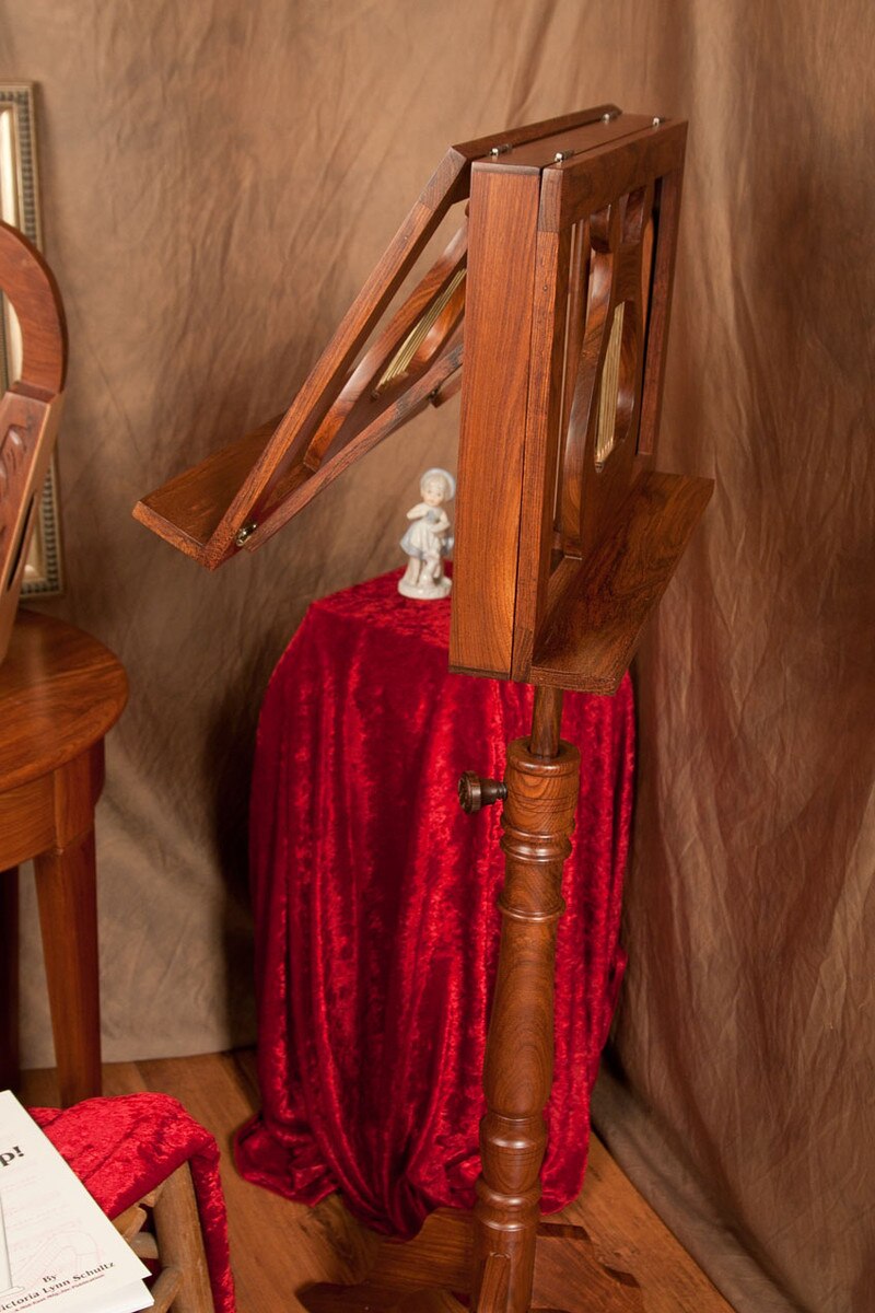 Roosebeck Regency Double Tray Music Stand, Sheesham