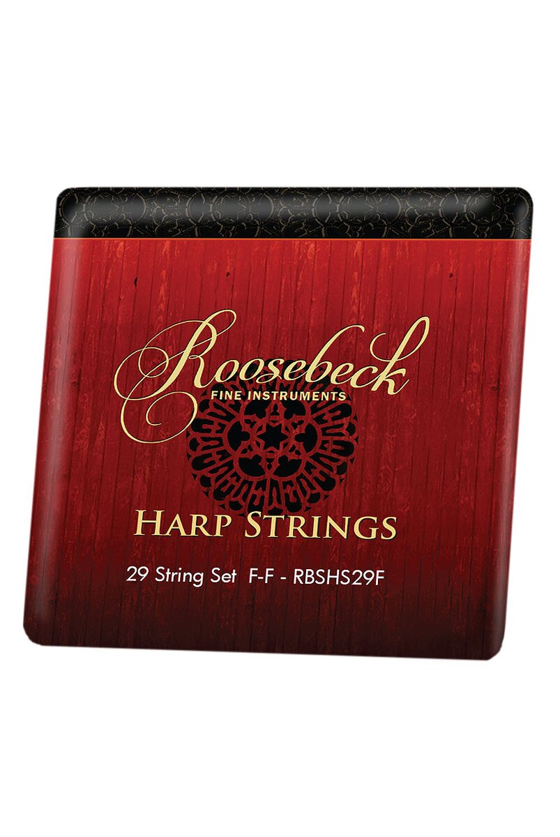 Roosebeck 29 String Gothic Harp & Padded Gig Bag (Walnut, Extra String Set)
