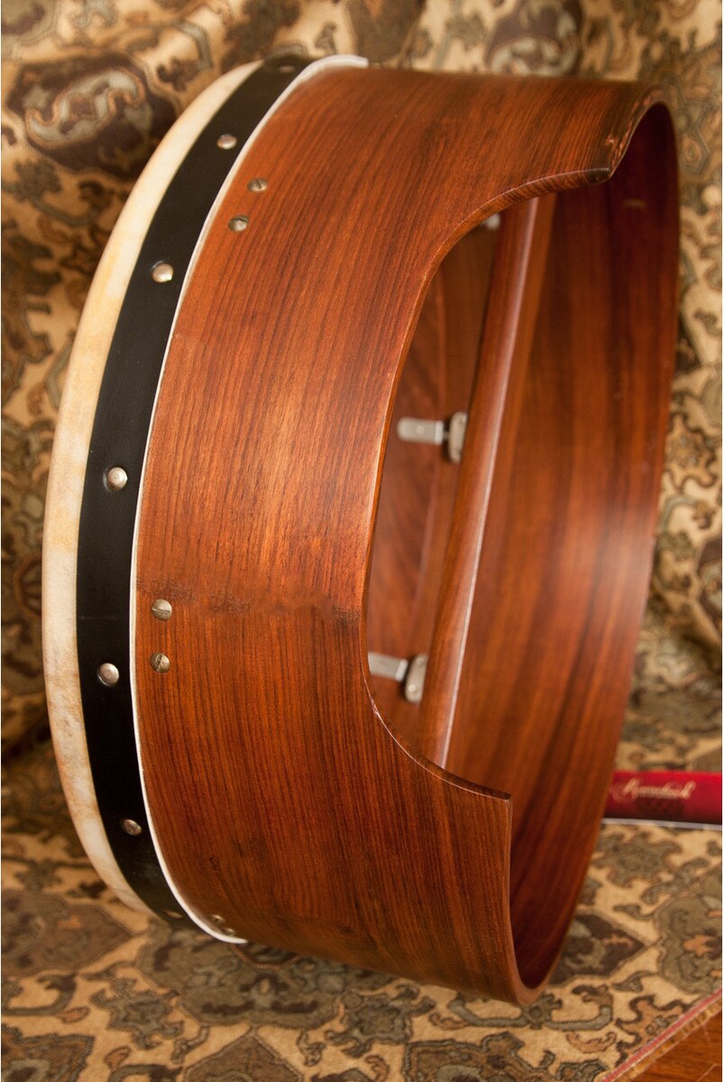 Roosebeck 16"x7" Deep Shell, Solid Sheesham Bodhran & Gig Bag (Goatskin Head, Inside Tunable, Single Bar)