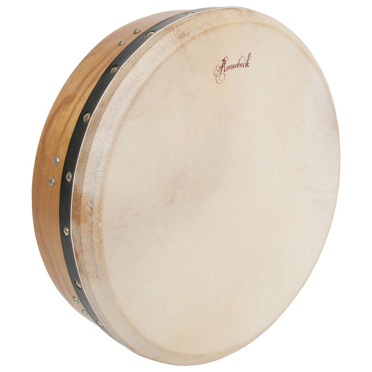Roosebeck 14" Mulberry Bodhran (Authentic Goatskin Head, Inside Tunable, Cross-Bar)