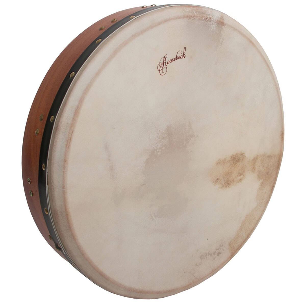 Roosebeck 16" x 3.5" Cedar Irish Bodhran & Gig Bag (Authentic Goatskin Head, Inside Tunable, T-Bar)