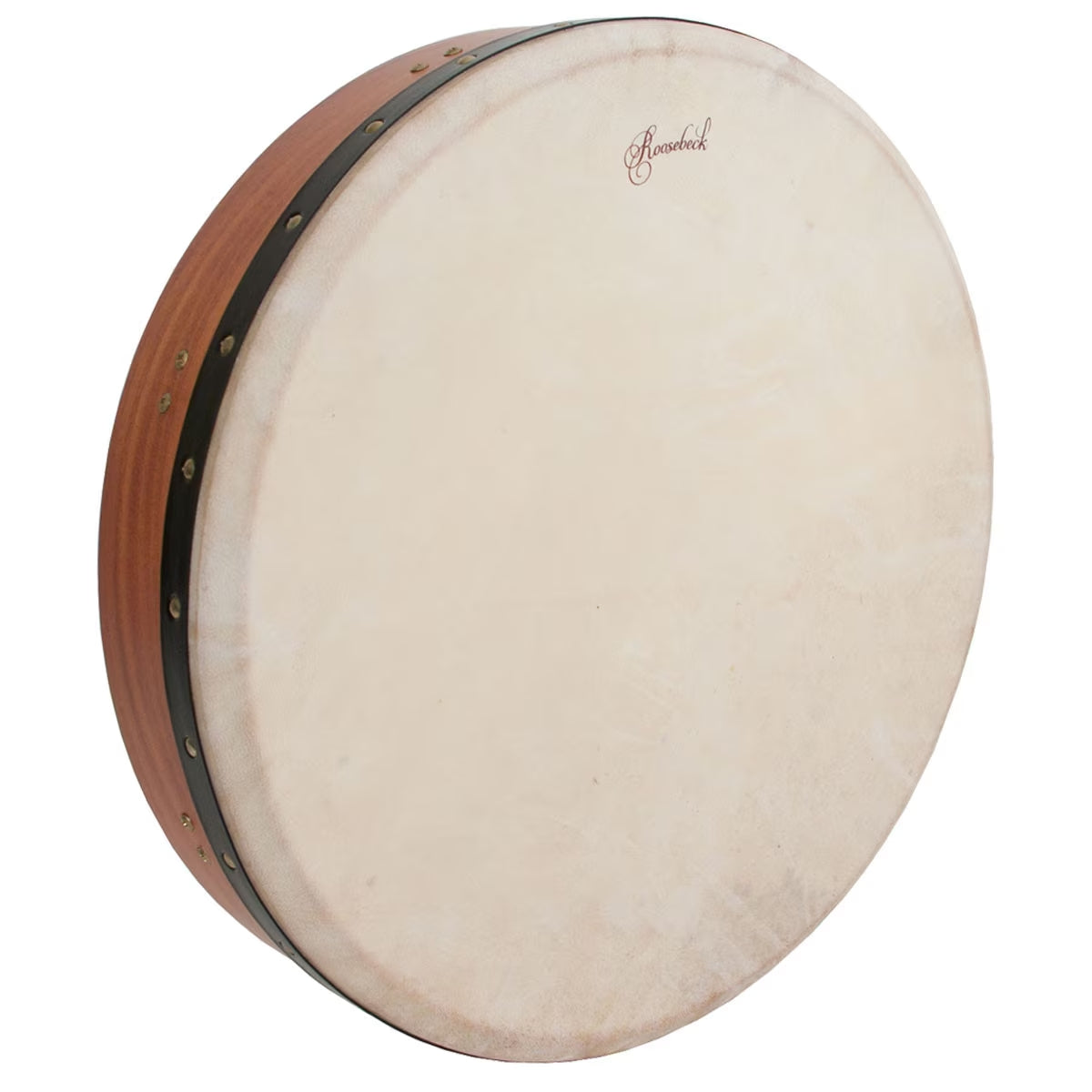 Roosebeck 18" x 3.5" Cedar Irish Bodhran & Gig Bag (Authentic Goatskin Head, Inside Tunable, Crossbar)