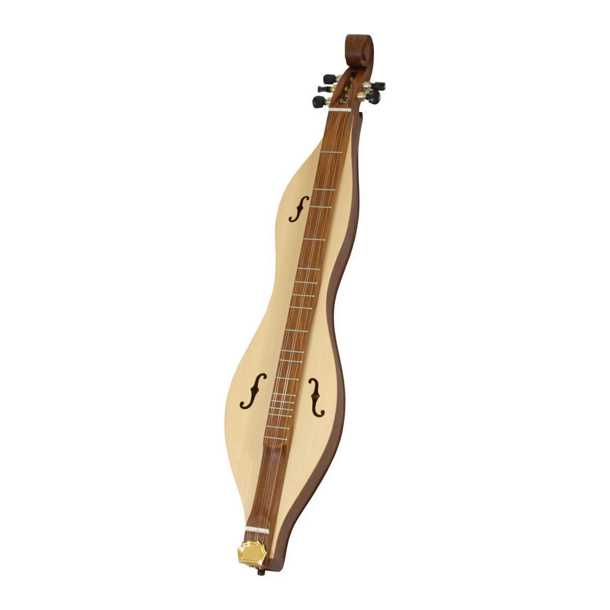 Lap Play or Stick Style! Roosebeck Cutaway Emma Mountain Dulcimer Deluxe (5 String, Spruce Soundboard, Upgraded Tuners)