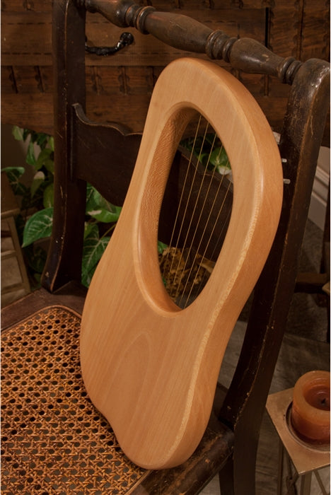 Lyre Harp 10 Metal Strings Natural Wood Design top With FREE Bag Key And Sting Set