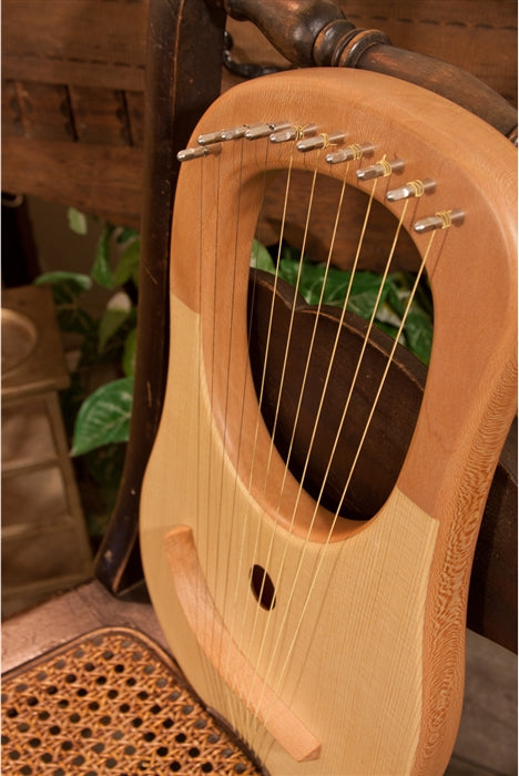 Lyre Harp, 10-String, Lacewood