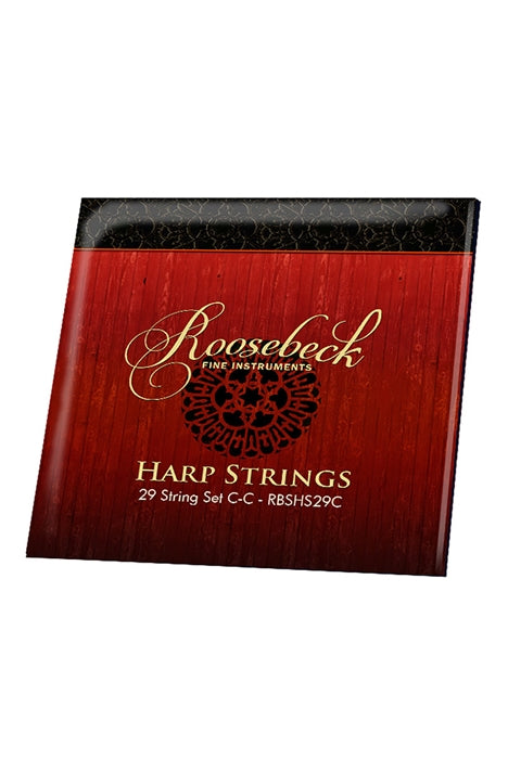Roosebeck Minstrel Harp, 29 Strings, 5 Panel/Pedestal, Sheesham, Chelby Levers