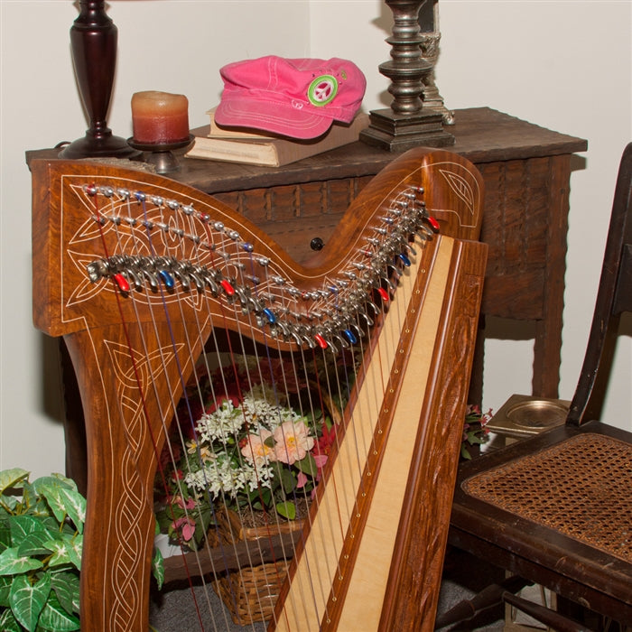 Roosebeck Minstrel Harp, 29 Strings, Chelby Levers, Vine