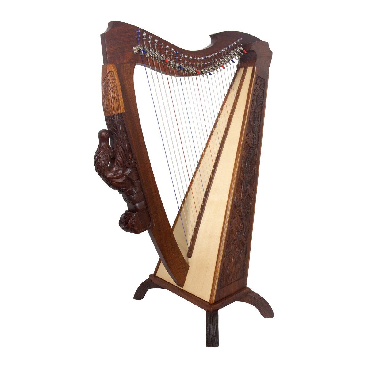 Roosebeck Celtic Woodlands Harp (26 String, Upgraded Chelby Levers, Extra String Set)