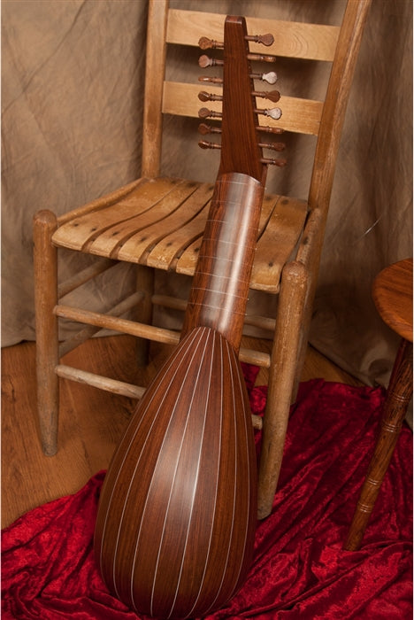 Roosebeck 8-Course Travel Lute, Sheesham. Staves, Back Bowl Body.