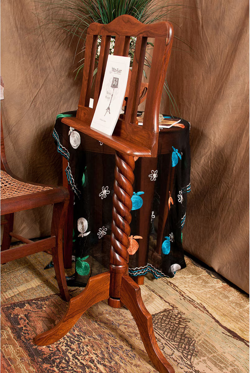 Roosebeck Wood Spiral Music Stand (Solid Rosewood)