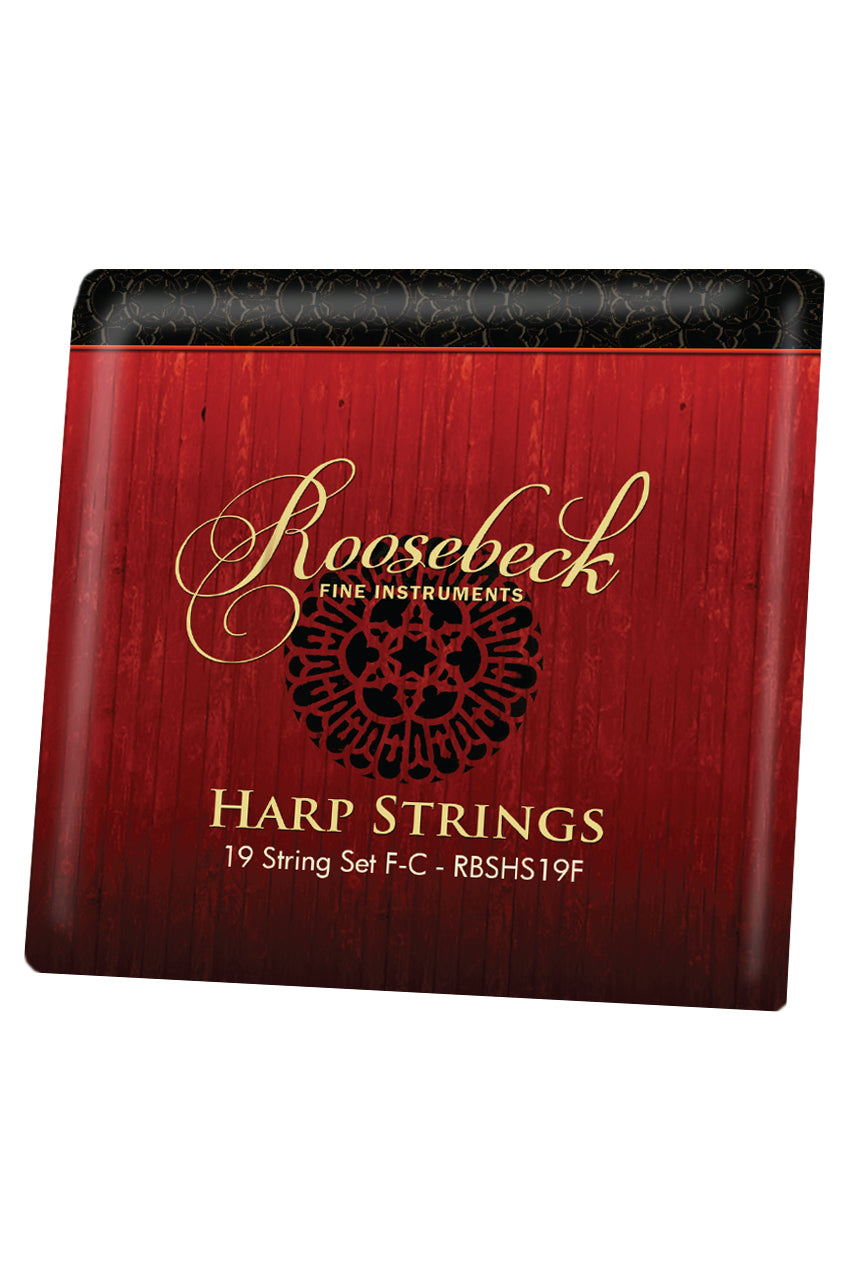 Roosebeck 19 String Pixie Harp (Rosewood, Celtic Thistle Carved Inlay, Upgraded Chelby Levers)
