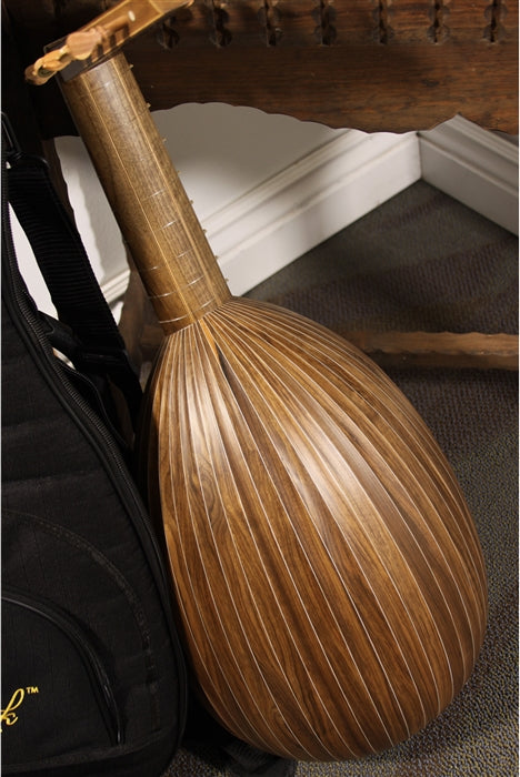Roosebeck Deluxe 6-Course Lute, Walnut & Canadian Spruce, full bowl back photo.